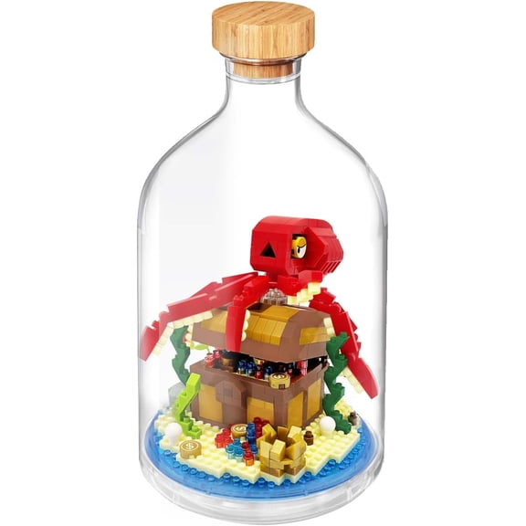 SKQIT Sea Animal Building Blocks - 647PCS Mini Bricks Octopus Building Set with Dust Cover for Office Home Decoration, Creative Birthday Gifts for Adults and Ages 14 