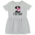 thumbnail image 3 of Inktastic 2nd Birthday Party Girls Flamingo Girls Toddler Dress, 3 of 5