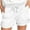 A02-White, variant on CALAFEBILA Cargo Shorts for Women Plus Size Drawstring Casual Womens Plus Size with Pockets