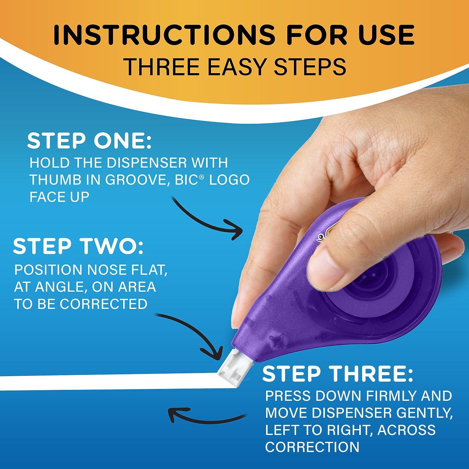 BIC Wite-Out EZ Correct Correction Tape White Pack of 6 (BICWOTAPP11-6)