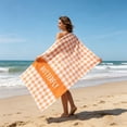 thumbnail image 1 of Plaid Pattern Beach Towel, 70x150 cm, Soft Polyester, Quick-Dry, Absorbent, Lightweight Travel and Pool Towel, Multiple Colours Available, 1 of 6