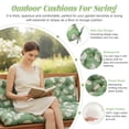 thumbnail image 3 of Eurhowing Outdoor Bench Cushion Waterproof, 48"x40"x4" Thick Patio Swing Chair Cushions with Ties, All-Weather High Density Foam Seat Pad for Porch Garden Furniture, Print, 3 of 11