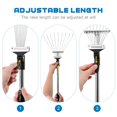 thumbnail image 3 of CUITING Adjustable Telescopic Folding Metal Leaf Rake, 3 of 5