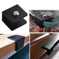 thumbnail image 4 of Soumake 2Pcs/Set Black Glass Clips Flat Strong Bearing Capacity Stainless Steel Portable High Hardness Anti-dropping Square Glass Clamps for Wall Mounts, 4 of 8