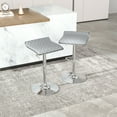 thumbnail image 3 of VECELO Set of 4 Adjustable Swivel Bar Stools, Modern Counter Height Bar Chair with Footrest, Gray, 3 of 8