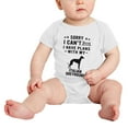 thumbnail image 2 of Sorry I Can't I Have Plans With My Italian Greyhound Love Pet Dog Cute Baby Jumpsuits (White, 6-12 Months), 2 of 5