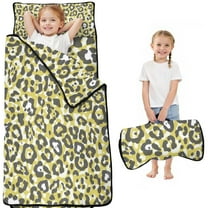 Yellow Leopard Print Pattern Toddler Nap Mats for Kids Preschool,Sleeping Mat Bag or Kids,Toddler Sleeping Bag,Toddler Nap Mat or Daycare