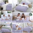 thumbnail image 6 of Pure Lavender Bedding 3 Piece Duvet Cover Set California King, Simple Solid Color Soft Microfiber Comforter Cover with Zipper Closure & Pillowcases, Wrinkle & FadeResistant Quilt Cover, 6 of 9
