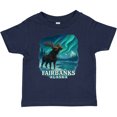 thumbnail image 3 of Inktastic Fairbanks Alaska Moose Northern Lights Scenic Art Boys or Girls Baby T-Shirt, 3 of 5