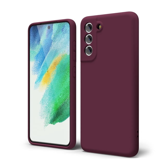 Oakxco - Funda de silicona líquida para Samsung Galaxy S21 FE 5G, bonita funda delgada de goma suave