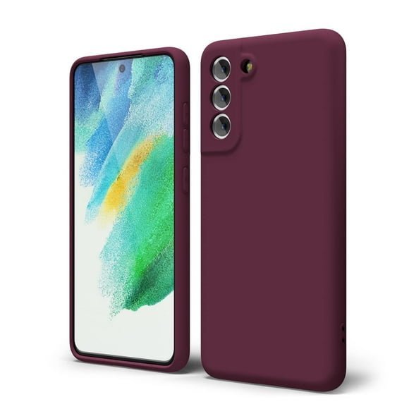 Oakxco - Funda de silicona líquida para Samsung Galaxy S21 FE 5G, bonita funda delgada de goma suave