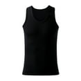thumbnail image 5 of LADIGASU Men's Summer Solid Color Sleeveless Base Sports And Fitness Round-Neck Tank Top, 5 of 6