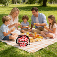 thumbnail image 5 of Numjaw Casserole Carrier for Hot or Cold Food, 12.8'' Double Decker Round Insulated Casserole Carrier Storage Bag with Carry Handles, for Trip, Party, Picnic,Floral#5, 5 of 7