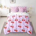 thumbnail image 2 of Feelyou Cute Cherry Fruit Twin Bedding Sets 7-Piece, Boy Girl Bedding Comforter Set, 2 of 8