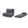 thumbnail image 6 of A&D Home Santa Polyester Futon Convertible Chair, Dark Gray, 6 of 9