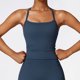 thumbnail image 4 of Tapa del Tanque Femenino Muscular, Camada de Tanque de Abrenamiento de Mujeres Suave U Cuello X de Remeso para Gimnasio Para Mujeres, 4 of 7