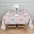 thumbnail image 3 of Pioneer Flower Floral Print Pattern Square Tablecloth, Waterproof Wipeable Spillproof Washable Table Cover for Home Kitchen Party Decor, 60"x60", 3 of 6