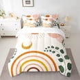 thumbnail image 2 of Homewish Boho Geometric Aesthetic 7-Piece Bedding Comforter Set,Abstract Stripes Circles King Bedding Sets,Cartoon Moon Sun Bed Sheets For Girl,Breathable Home Decor Reversible, 2 of 8
