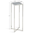thumbnail image 2 of Kate and Laurel Jaspur Modern Drink Table, Gray and Silver, Decorative Glam Marble Accent Table for Display and Storage, 2 of 6