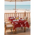 thumbnail image 3 of 60x102 Inch Outdoor Tablecloth with Umbrella Hole Zipper Rectangle Red Pink Cherry Blossom Rectangular Tablecloths Outside Waterproof Farmhouse Petals Falling Patio Table Cloth Cover for Picnic Party, 3 of 8
