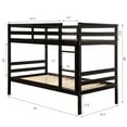 thumbnail image 2 of Costway Twin Over Twin Wood Bunk Beds Ladder Safety Rail Espresso, 2 of 10