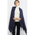thumbnail image 3 of RIIQIICHY Navy Pashmina Winter Scarf for Women Shawl Wrap for Dresses Wedding Shawl for Bridesmaids, 3 of 7