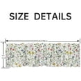 thumbnail image 7 of 54x18 Inches Watercolor Floral Window Treatment Valance Farmhouse Wildflowers Kitchen Blackout Drapes Bathroom Bedroom Living Room Polyester Fabric Curtains Decorations Supplies, 7 of 7