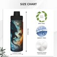 thumbnail image 3 of Fotbe Red And Blue Flame Wave Dragon Pattern 18 Oz Sports Insulated Kettle Vacuum Cup Stainless Steel Travel Mug Cup Thermal Flask,Insulated Kettle for Cycling Gym Basketball Outdoor, 3 of 7