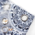 thumbnail image 7 of DriftAway Delfina Medallion Floral Watercolor Texture Printed Pattern Lined Blackout Energy Saving Thermal Insulated Window Curtain Grommet 2 Panels 84"L x 52"W Navy Blue, 7 of 7