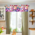 thumbnail image 3 of Yayeee Kitchen Valance Rod Pocket 54" x 18" Living Room Window Curtain, Purple Colorful Circles, 3 of 6