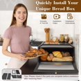thumbnail image 5 of Bread Box for Bread Storage, Bamboo Bread Boxes for Kitchen Counter, Single Layer Bread Container for Homemade Bread with Acrylic Frosted Window (Black), 5 of 5