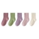 thumbnail image 1 of 5 pares de calcetines para niños de algodón suave, cómodos, elásticos, color puro, media pantorrilla, calcetines de tobillo alto para niños y niñas XL, 1 of 5