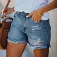 thumbnail image 6 of Youmylove Womens Jeans Shorts Summer Trendy Distressed Cut Off Shorts Stretchy High Waisted Ripped Denim Shorts With Pockets Casual Short Pants Trendy Jorts Streetwear, 6 of 9