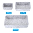 thumbnail image 3 of Uxcell Felt Drawer Organizer, 7 Pack Desk Organizer Drawers Organizers Tray, Light Gray, 3 of 5