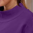 thumbnail image 5 of VV AVEORS Mock Neck Sweatshirt Women 2026 Fall Winter Oversized Turtleneck Lightweight Pullover Teens Long Sleeve Sweatshirts Purple M, 5 of 8