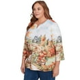 thumbnail image 3 of Alfred Dunner Womens Plus-Size Farm Landscape Harvest Top, 3 of 4