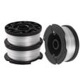 thumbnail image 2 of 3PCS Sustitutos de carretes de repuesto Conjunto de cuerdas de corte de cabeza de corte de línea de nylon Conjunto de cuerdas compatibles para Black Decker AF-100-3ZP (Plata), 2 of 4