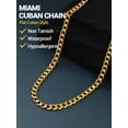 thumbnail image 6 of PROSTEEL Chain Necklace for Men 6mm Stainless Steel 14K Gold Plated Cuban 28 Inch Birthday Father Day Jewelry Gifts for Husband Dad Adults, 6 of 8