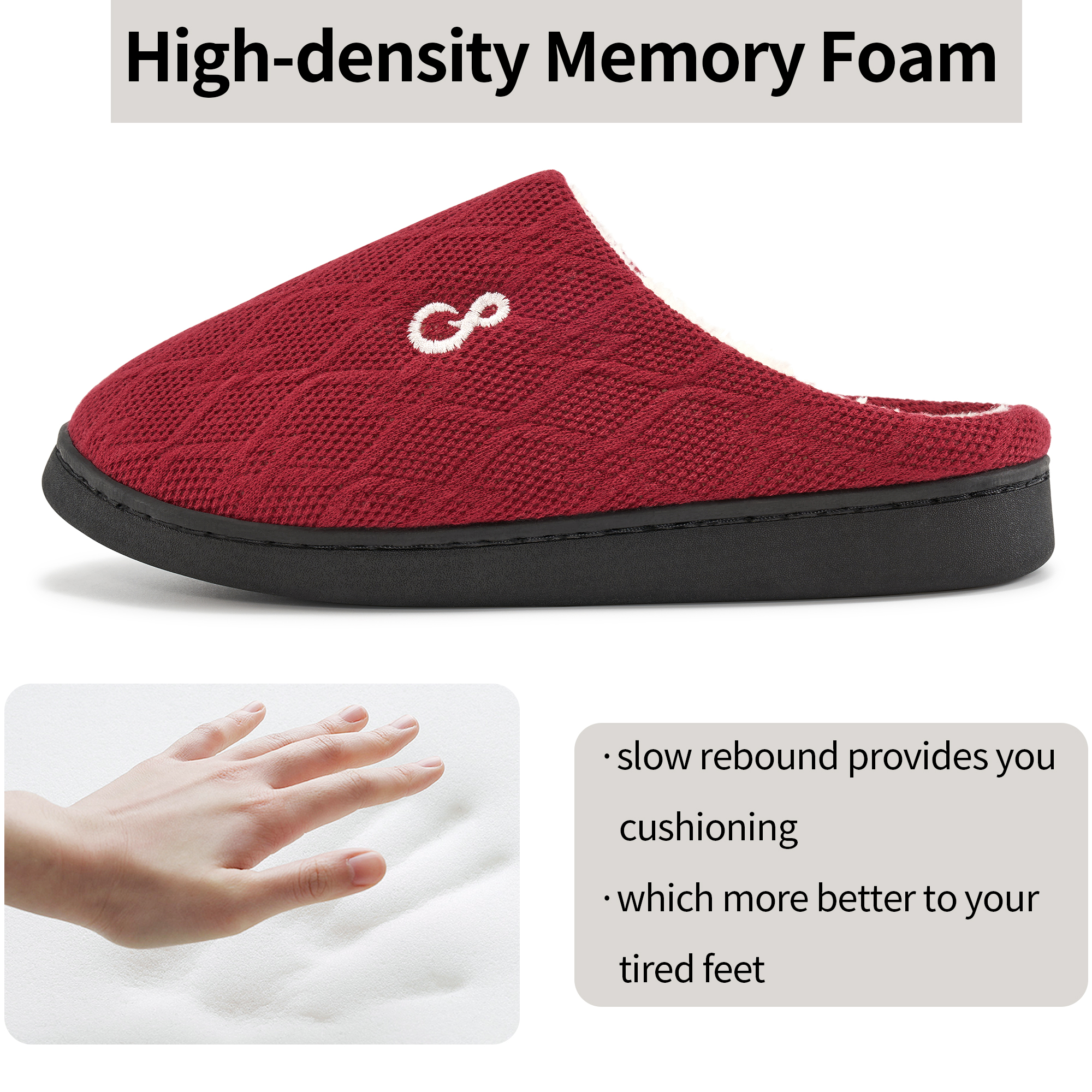 Ablanczoom Women's Memory Foam Fuzzy Slippers photo 5