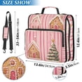thumbnail image 2 of FORMRS Zipper Binder with Shoulder Strap 2-inch Ring 500 Sheet Capacity File Bag, Gingerbread Houses, 2 of 5