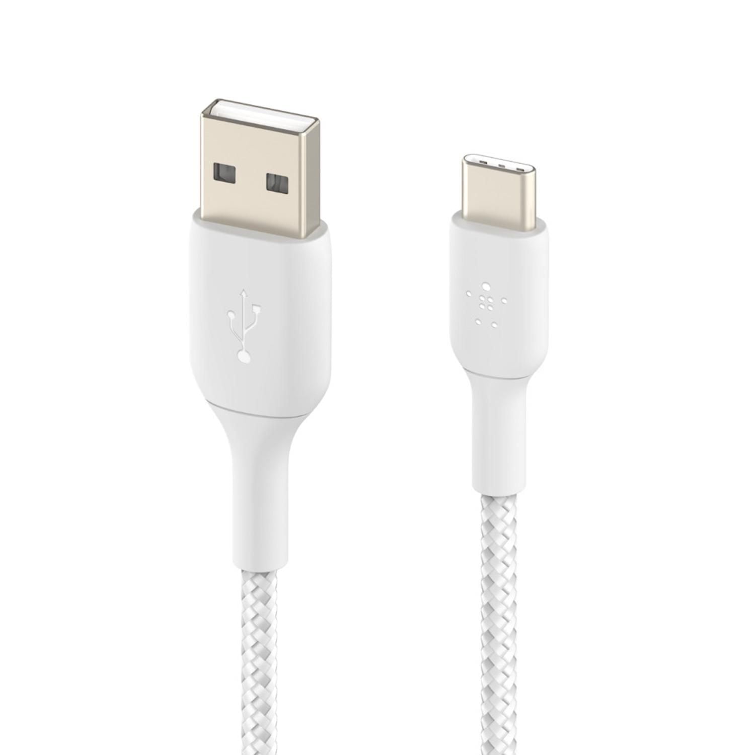 Belkin Câble de Charge/Sync BoostCharge USB-C vers USB-A 6 pieds Blanc