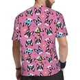 thumbnail image 2 of Wukai Colorful Cute French Bulldog Print Men's Short-Sleeved Mesh T-Shirt,Quick-Dry Short Sleeve Workout T-Shirt-3X-Large, 2 of 8