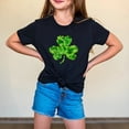 thumbnail image 5 of FUZHIQ St Patrick's Day T-Shirt Funny Irish Clover Pattys Short Sleeve Spring Summer Tee Shirt Spring Crew Neck Funny Cute Casual Party Boys Girls T Shirt(A,8-9 Years), 5 of 6