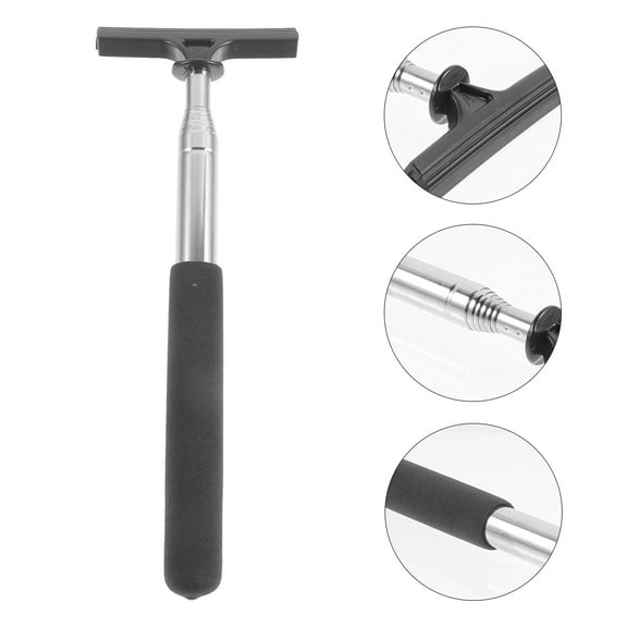 MIPCASE Black Car Rearview Mirror Cleaner with Telescopic Window Squeegee