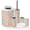 Color 3, variant on Bathroom Accessory Set 6 Piece Whimsical Monkey Floral Earth Tones Trash can, Toothbrush Holder, Toothbrush Cup, Soap Dispenser, Soap Dish, Toilet Brush Holder