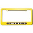 thumbnail image 1 of Lawyer On Board License Plate Tag Frame, Multiple Colors, 1 of 1