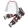 thumbnail image 4 of Family Christmas Pjs Christmas Family Outfit Kids Pajama Set Long Sleeve Crew Neck Full Length Pants Printed Soft Comfortable Sleepwear For Kids Black 6Y, 4 of 7