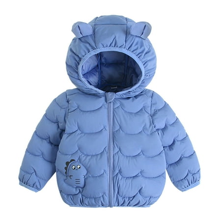 

nsendm Teen Light Jacket Kids Child Toddler Infant Baby Boys Girls Cartoon Long Sleeve Winter Coats Winter Coat Blue 2-3 Years