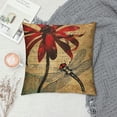 thumbnail image 2 of ARISTURING Dragonfly Throw Pillow Covers Equinox Flower Dragonfly Garden Pillow Covers,Higan Flower Red Floral Cushion Cases,Aesthetic Animal Vintage Brown Rustic Decorative Pillow Covers, 2 of 5