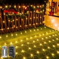 thumbnail image 1 of Red de luces navideñas Ollny 210 LED, 3 x 2 m, IP67, impermeable, blanco cálido, 1 of 9